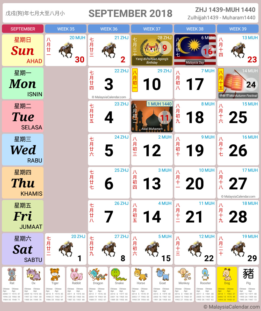Malaysia Calendar With Ph