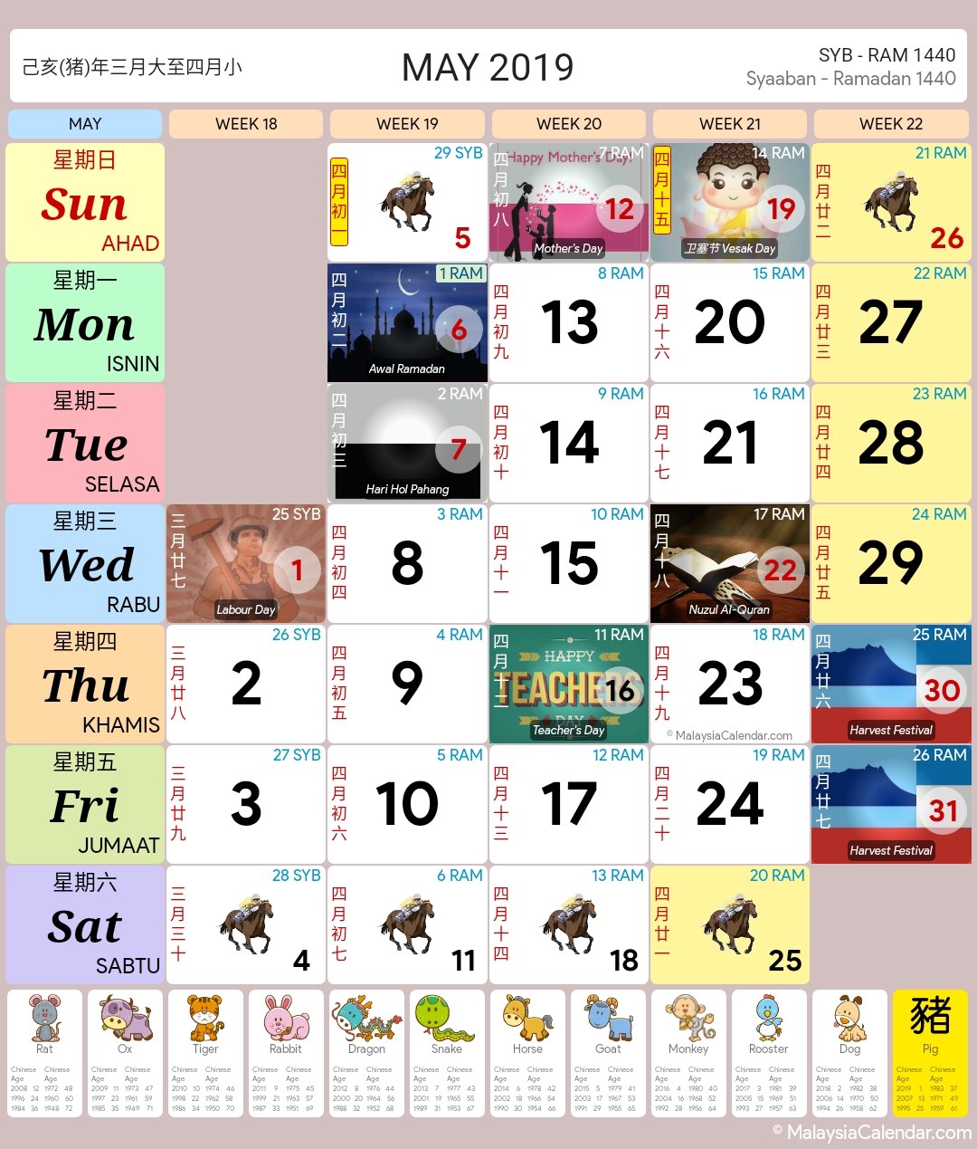Malaysia Calendar Year 2019 (School Holiday) - Malaysia ...