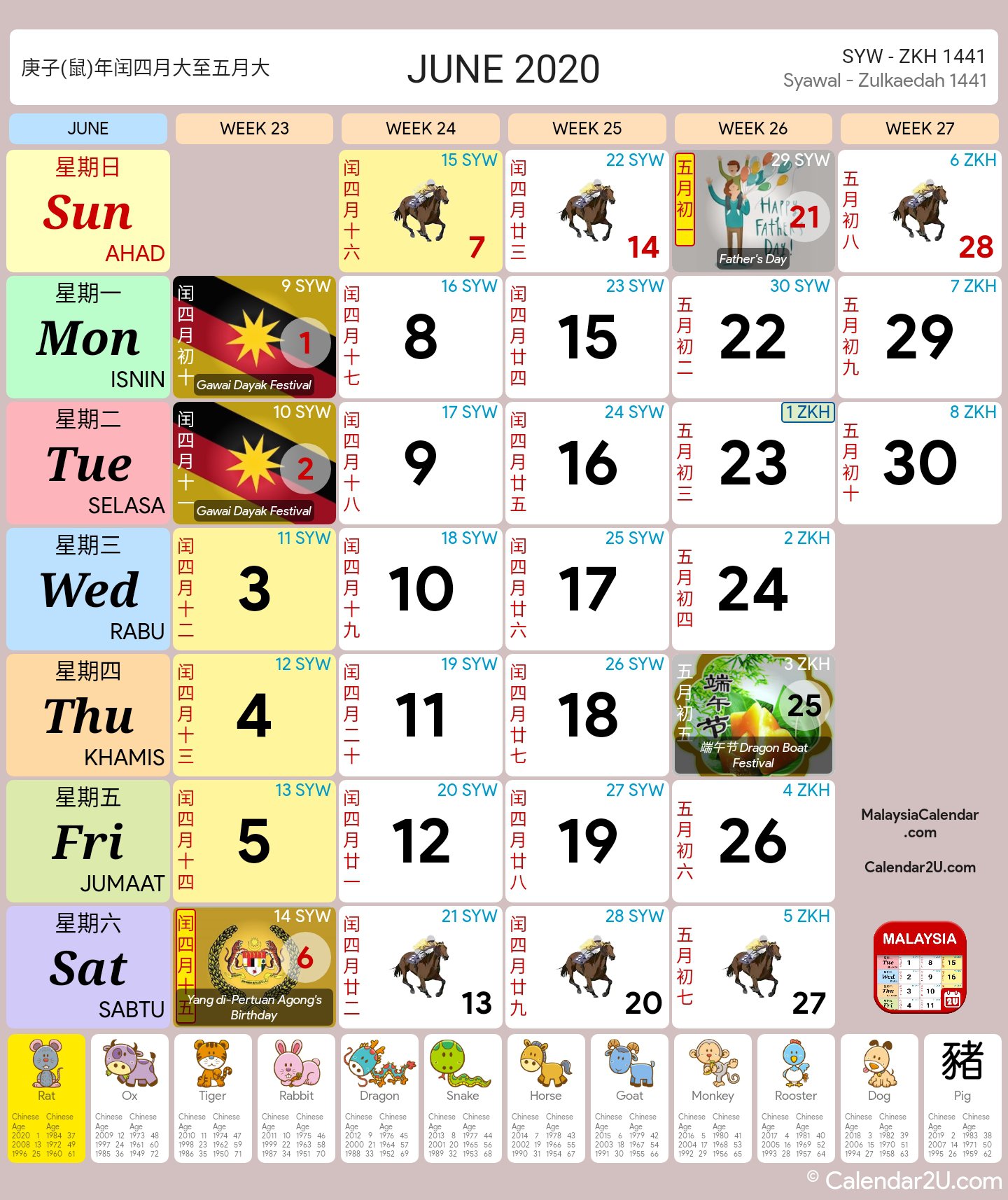Kalendar 2020 malaysia