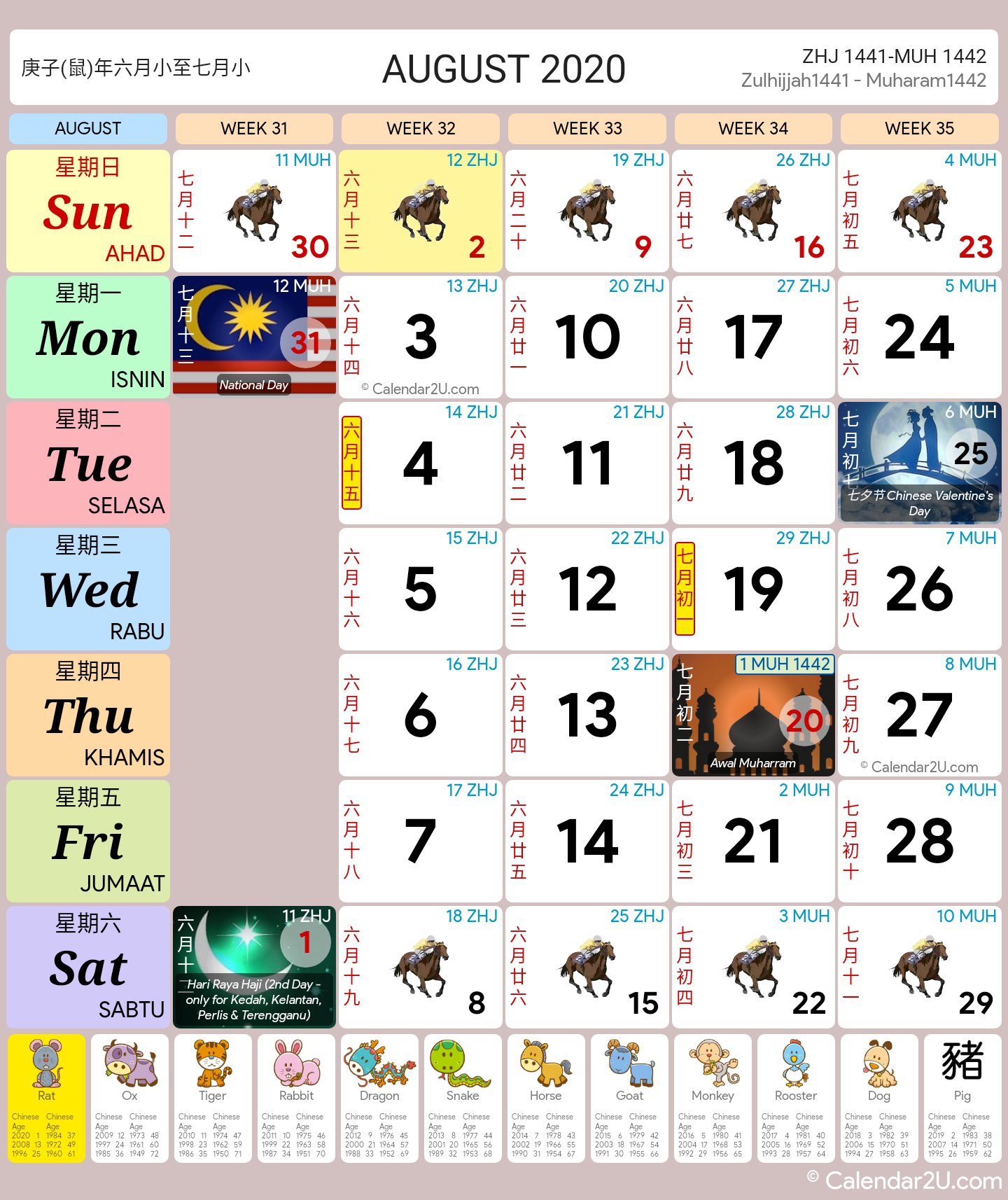 Kalendar Kuda 2020 Pdf Free Editable 2020 And 2021 Calendar Template