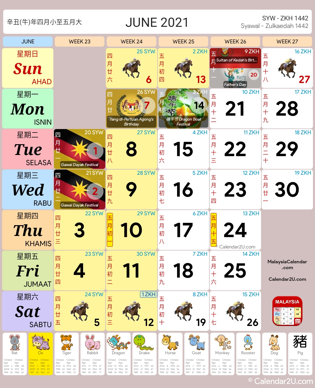 March calendar in malay