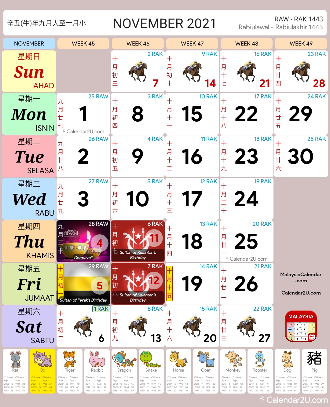 Kalendar ogos 2021 malaysia