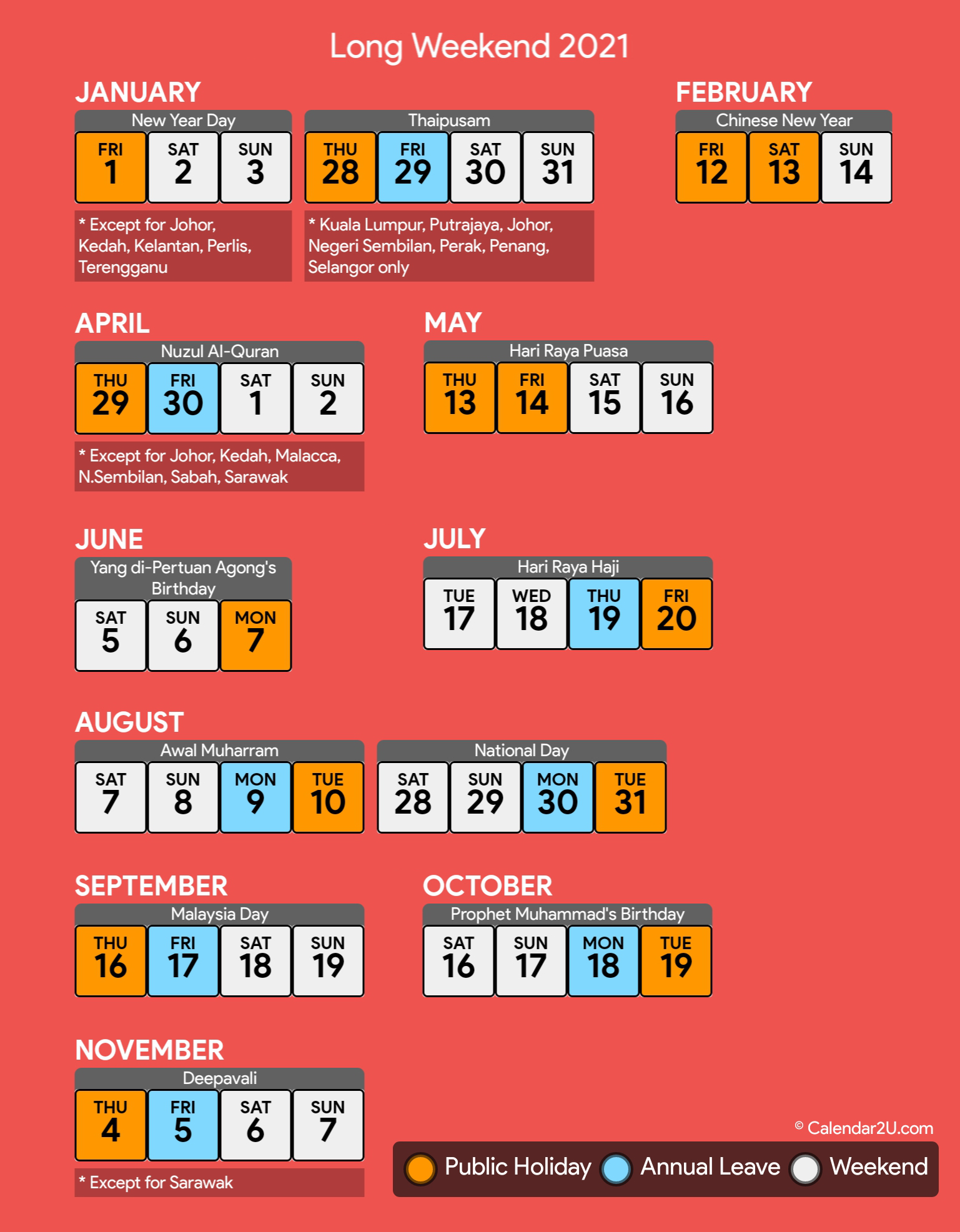 Malaysia Calendar Year 2021 Malaysia Calendar