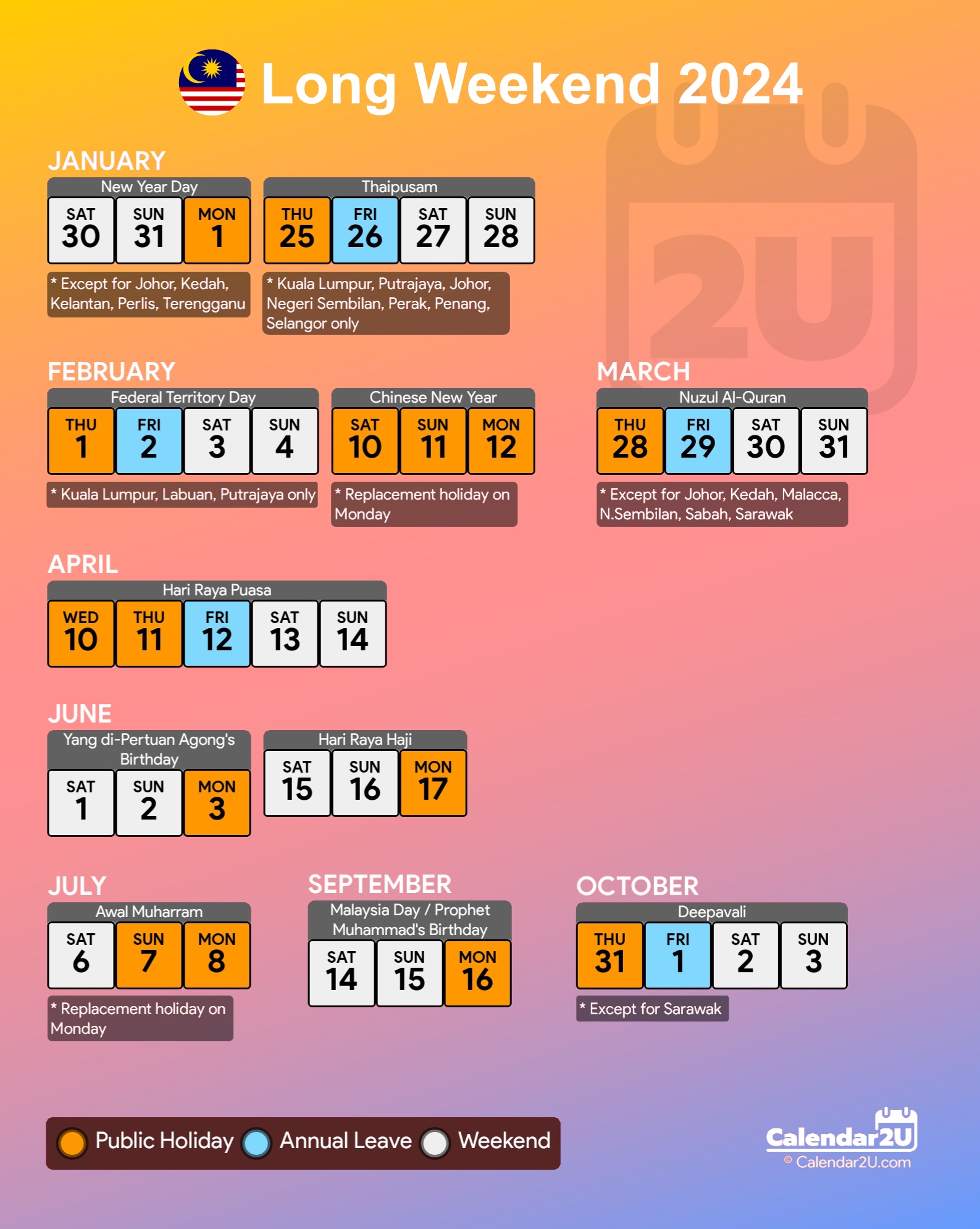 Malaysia Calendar Year 2024 Malaysia Calendar