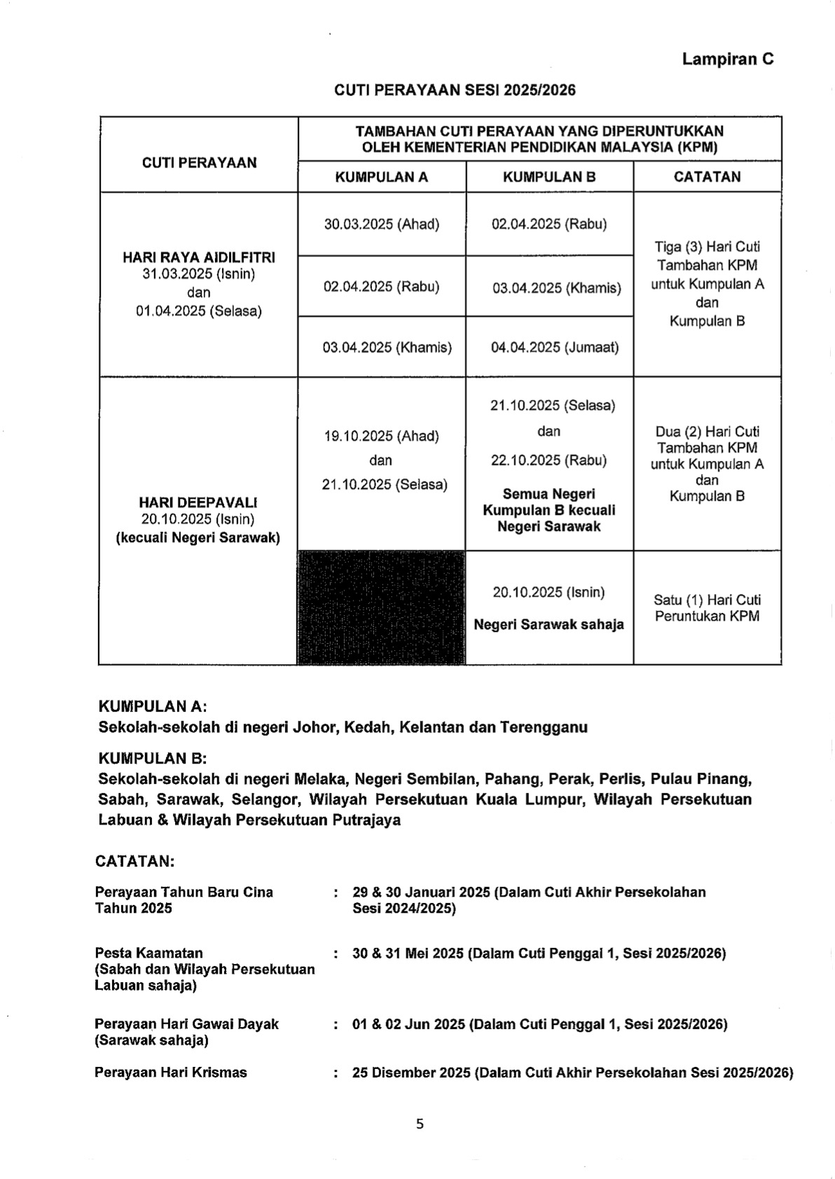 Takwim Cuti Sekolah 2025/2026 & Kalendar Akademik KPM - Kalendar Malaysia