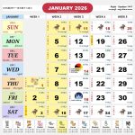 kalendar malaysia calendar jan 2026
