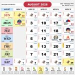 kalendar malaysia calendar aug 2026