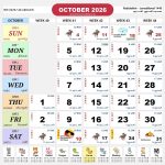 kalendar malaysia calendar oct 2026