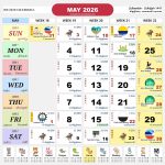 kalendar malaysia calendar may 2026
