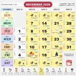 kalendar malaysia calendar dec 2026