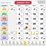 kalendar malaysia calendar jan 2027