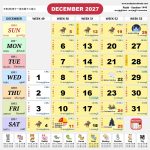 kalendar malaysia calendar dec 2027