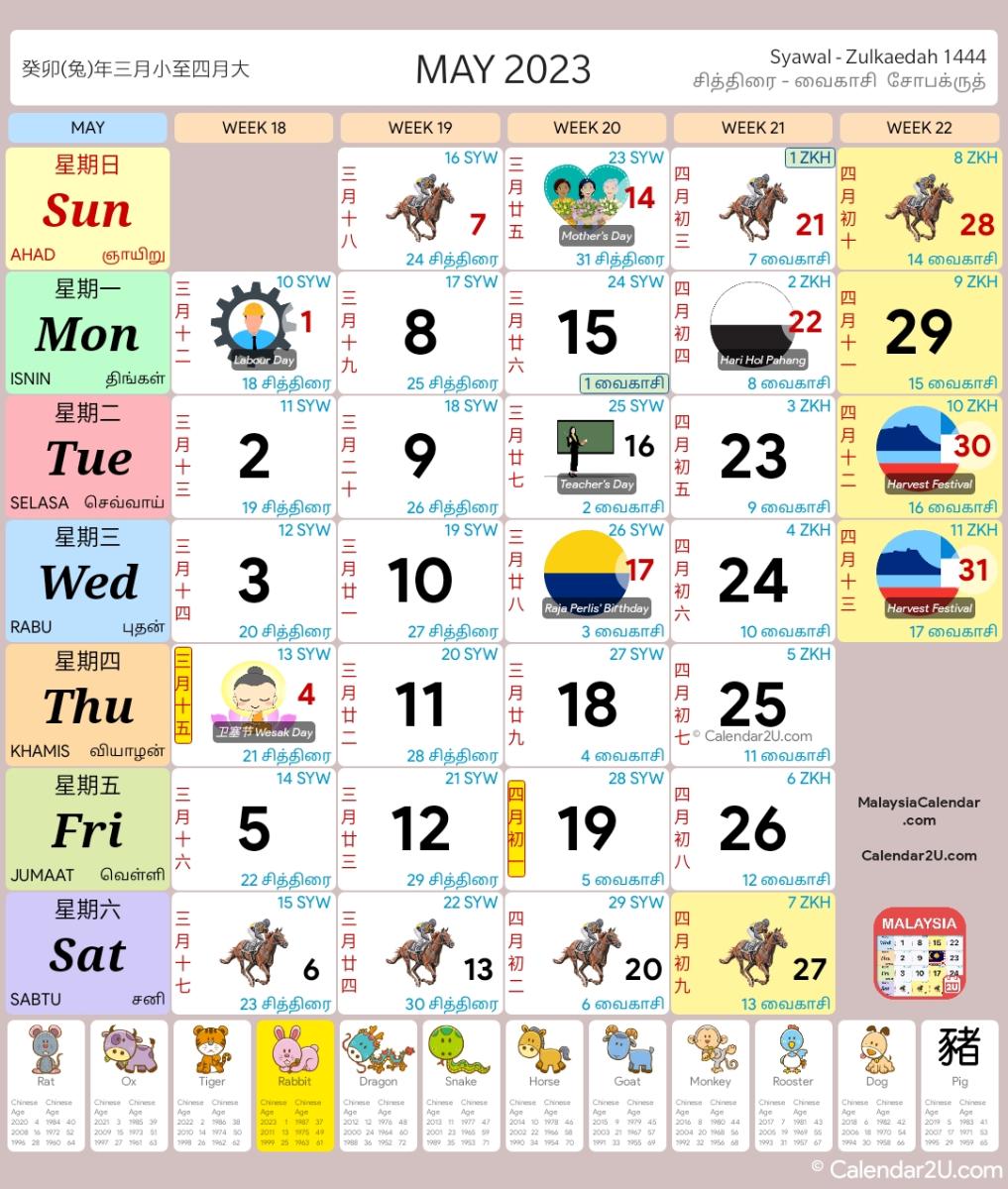 Malaysia Calendar 2023 - Malaysia Calendar